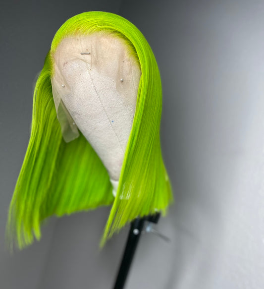 Lime 14” BOB Wig