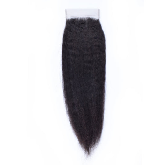 5x5 Transparent lace closure Kinky Straight